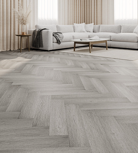 H4409 Herringbone Grey Ghost
