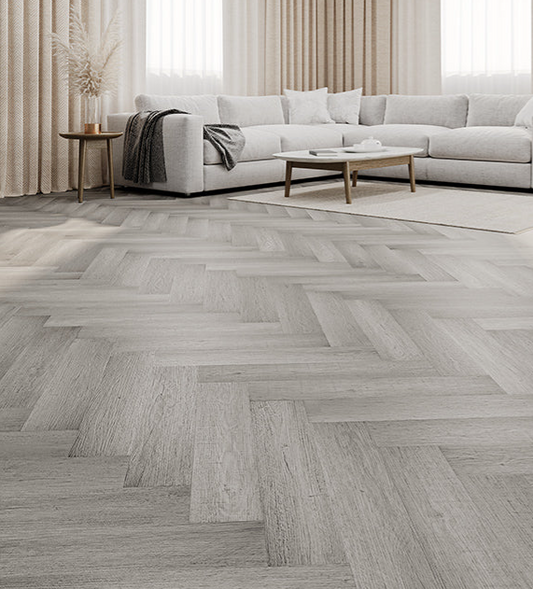 H4409 Herringbone Grey Ghost