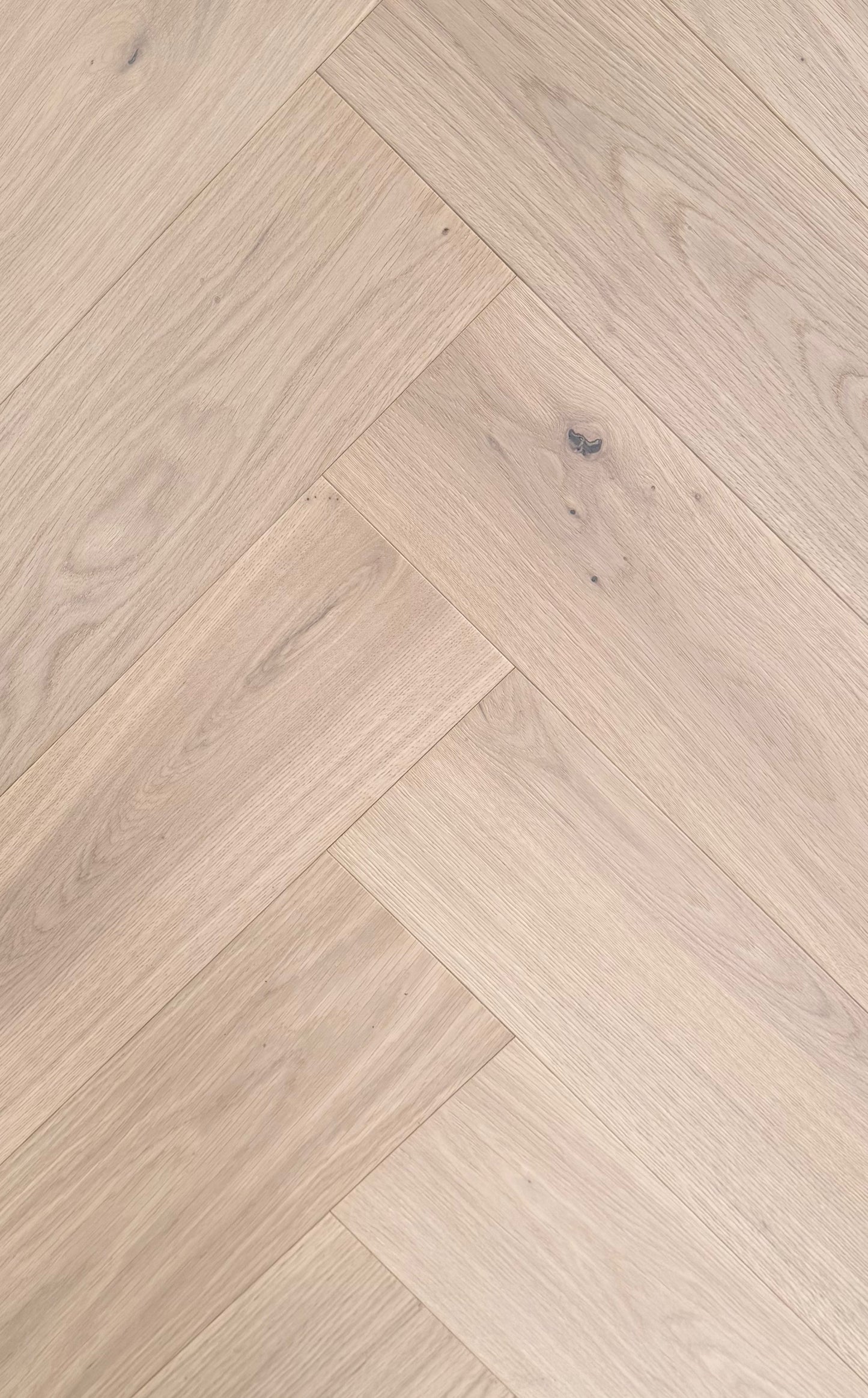 White Wash European Oak Herringbone - Engineered Timber